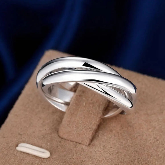 Women Silver Ring Lady Wedding Women 925 Sterling Jewelry Lover Gift - Gemstone Gold