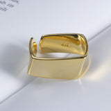 14K Gold Wide Open Ring for Women Anniverssary Jewelry