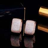 Full Circle Zircon Hoop Earrings 585 Rose Gold for Women  Jewelry