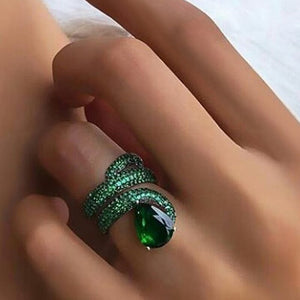 Luxury Water Drop Zircon Wedding Ring Women Marriage Party Jewelry