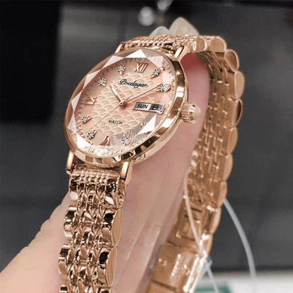 Women Luxury Wristwatch Watch Rose Gold Ladies Party Jewelry