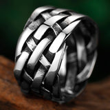 Vintage Weave Viking Ring Wedding Women Jewelry