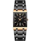 Luxury Black Gold Watch Quartz Watche Square Women Wristwatch