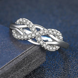 Inlaid Zircon Heart Ring For Women Wedding Anniverssary Jewelry