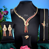 Luxury Indian Flowers Jewelry Set For Women Wedding Party Jewelry