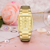 18K Yellow Gold Women Watch Women Bracelet Wrist Watch Jewelry