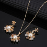 Water Drop Opal Gold Jewelry Set For Woman Wedding Jewelry