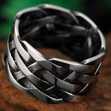 Vintage Weave Viking Ring Wedding Women Jewelry