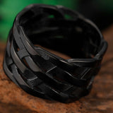 Vintage Weave Viking Ring Wedding Women Jewelry