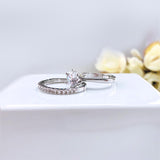 Vintage Wedding Ring Set for Women Engagement Zircon Jewelry