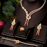 Luxury Indian Flowers Jewelry Set For Women Wedding Party Jewelry