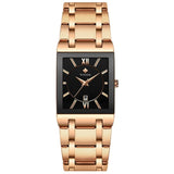 Luxury Black Gold Watch Quartz Watche Square Women Wristwatch