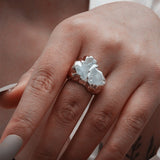 Luxury 18K Cross Ring Women Wedding Engagement Jewelry