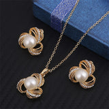 Water Drop Opal Gold Jewelry Set For Woman Wedding Jewelry