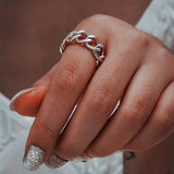 Luxury 18K Cross Ring Women Wedding Engagement Jewelry