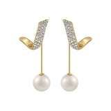 14K Pearl Pendant Drop Earrings For Women Wedding Jewelry