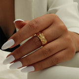 Luxury 18K Cross Ring Women Wedding Engagement Jewelry