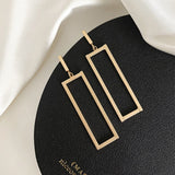 Luxury Rectangle Drop Earrings Women Party Wedding Jewelry