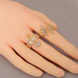 Luxurious Gold Pin Clip Ring Geometry For Women Punk Party Jewelry Gifts