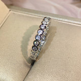 Eternity Promise ring 925 Silver Engagement Wedding for women Jewelry