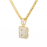 Cube Letter Pendant Necklace For Women Punk Party Jewelry