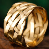 Vintage Weave Viking Ring Wedding Women Jewelry