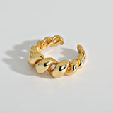 14K Gold Wide Open Ring for Women Anniverssary Jewelry