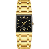 Luxury Black Gold Watch Quartz Watche Square Women Wristwatch