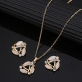 Water Drop Opal Gold Jewelry Set For Woman Wedding Jewelry