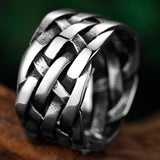 Vintage Weave Viking Ring Wedding Women Jewelry