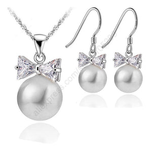 Geneuin Pearl Bridal Jewelry Sets Women Engagement Jewellery