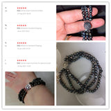 Black Baroque Freshwater Pearl Bracelets Jewelry Bangle for Women