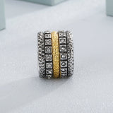 Roman Double Row Ring Zircon Classic Women Jewelry