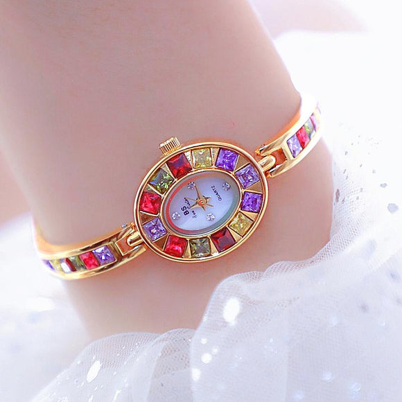 Luxury Women Watch Small Dial Brand Wristwatches Gold Jewelry