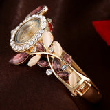 Luxury Rhinestone Women Watche Steel Bracelet Wrist Watch Clock