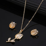 Water Drop Opal Gold Jewelry Set For Woman Wedding JewelryWater Drop Opal Gold Jewelry Set For Woman Wedding Jewelry