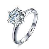 1.5ct Diamond 18K White Gold Ring Wedding Bride Women Jewelry