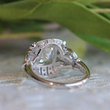  Vintage Zircon Women Ring Silver Anniversary Party Jewellery