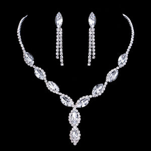 Luxury Pink Zircon Wedding Jewelry Sets for Women Bridal Jewelry