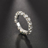 5 Rows Sapphire Elastic Bridal Ring for Women Wedding Party Jewelry