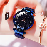 Women Starry Sky Belt Diamond Watch Magnet Buckle JEWELRY