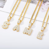 Cube Letter Pendant Necklace For Women Punk Party Jewelry