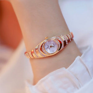 Luxury Bridal Wristwatche Women Rose Gold Wedding Jewelry