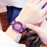 Luxury Women Rhinestone Flower Watch Bracelet Set Party Jewelry