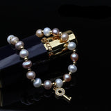 Natural Freshwater Pearl Bracelet Women Party Girl Bridal Jewelry