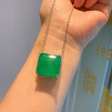 Square Emerald Gemstone Jewelry Sets for Women Jewelry