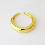 14K Gold Wide Open Ring for Women Anniverssary Jewelry