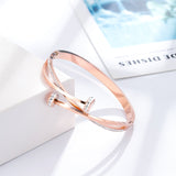 Unique Double Nail Head Bracelet For Woman Wedding Bangle Jewelry