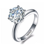 1.5ct Diamond 18K White Gold Ring Wedding Bride Women Jewelry