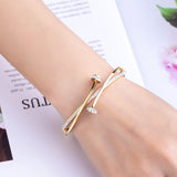 Unique Double Nail Head Bracelet For Woman Wedding Bangle Jewelry